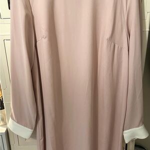 Victoria Beckham for Target Tan Sheath Dress Long Sleeve Crew Neck